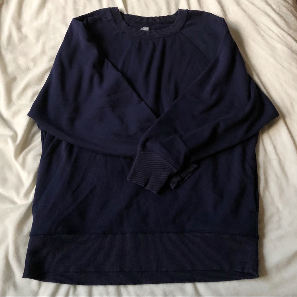 Aerie oversized navy crew-neck